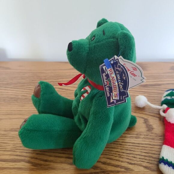 Limited Treasures Holiday Edition Sugar Cane Teddy Bear & Cat Christmas Stocking - Picture 7 of 14